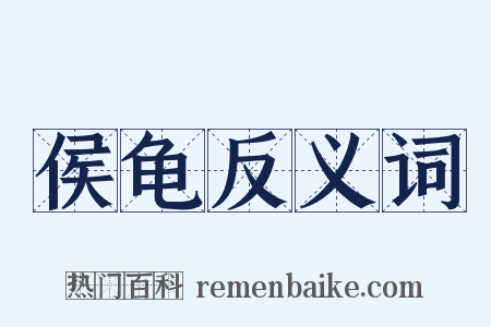 侯龟反义词是什么意思的图片